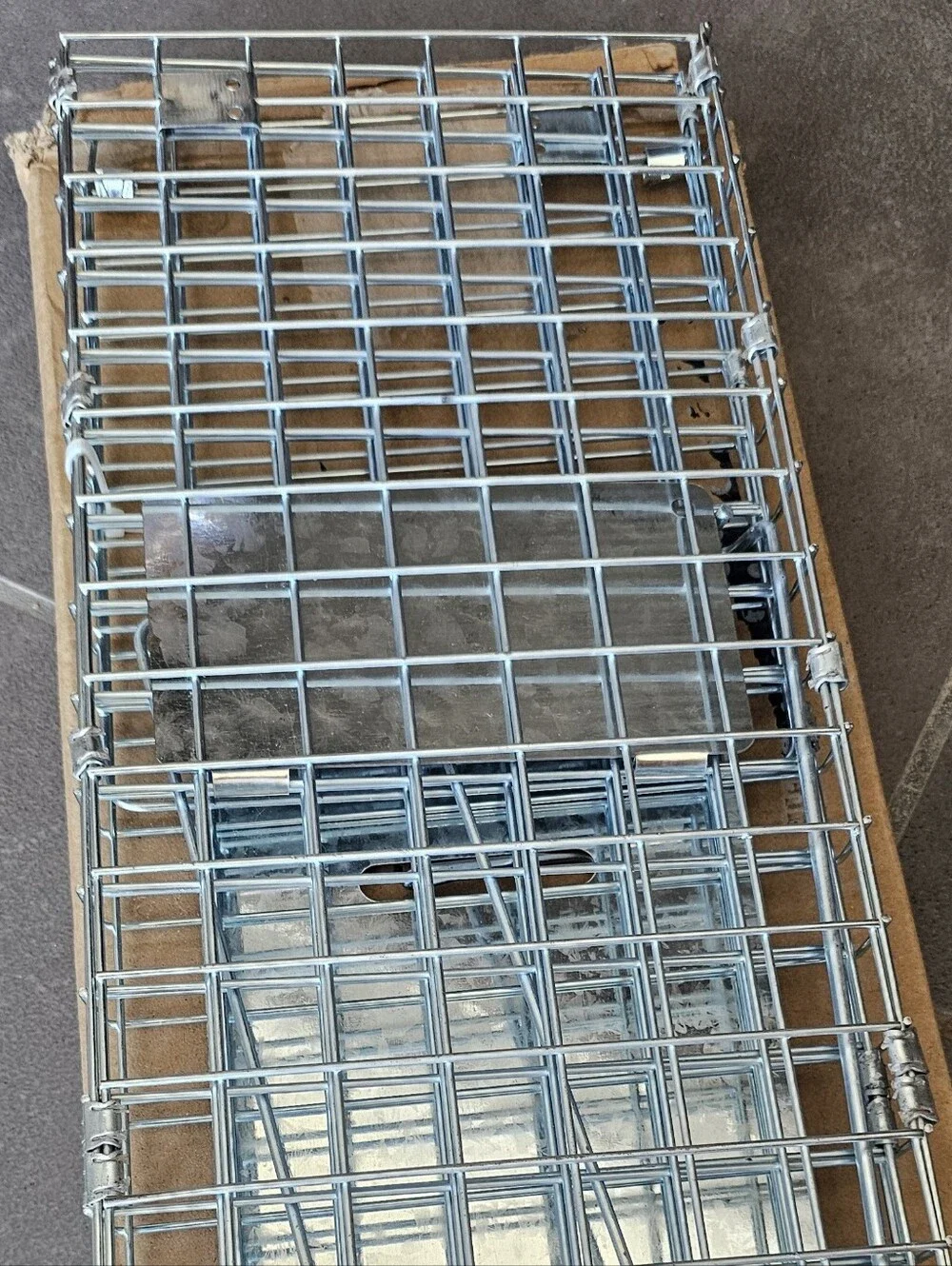 1-Pack Silver Live Animal Cage Trap Folding Humane Cat Trap For Mouse